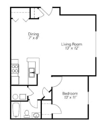 1 bed, 1 bath, 678 sqft, $1,050