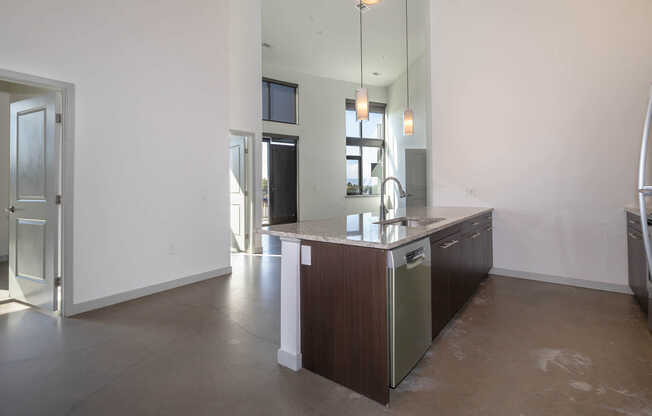 Kitchen and Living Area with Hard Surface Flooring