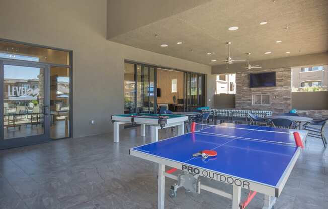 Table tennis at Level 25 at Oquendo by Picerne, Las Vegas