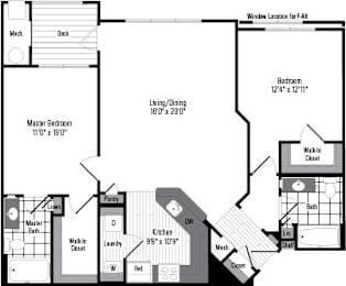 2 beds, 2 baths, 1,155 sqft, $2,665