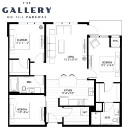 3 beds, 2 baths, 1,211 sqft, $2,352