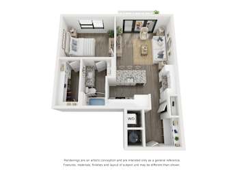 1 bed, 1 bath, 761 sqft, $1,525