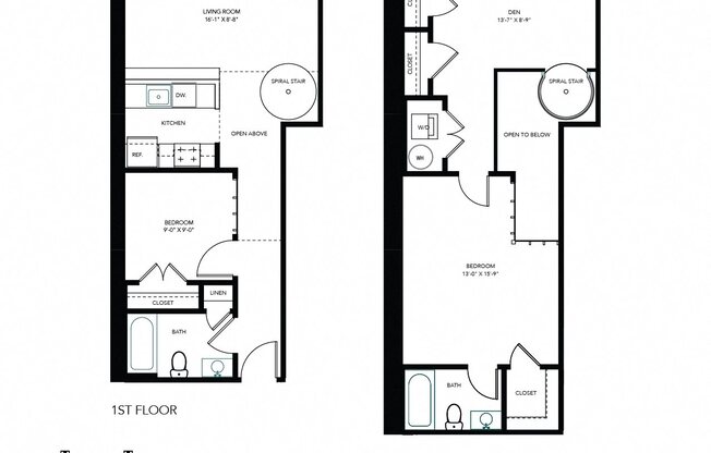 2 beds, 2 baths, 1,054 sqft, $1,526