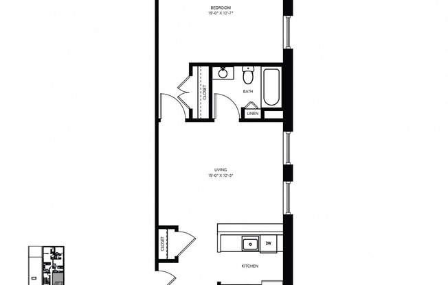 1 bed, 1 bath, 789 sqft, $1,207