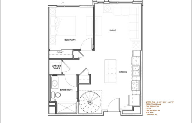 1 bed, 1 bath, 1,002 sqft, $4,010, Unit 514