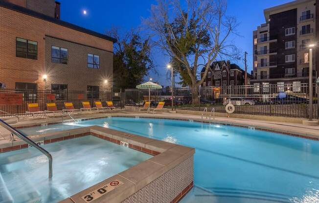 Maye House at Dusk Side View of Pool