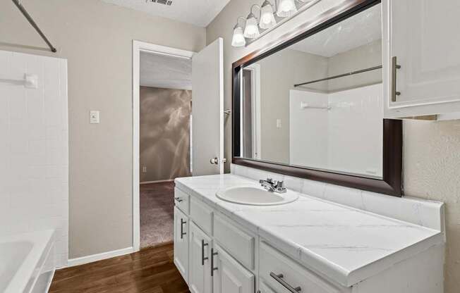 B2 bathroom at Noel on the Parkway in Dallas, TX
