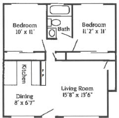 2 beds, 1 bath, 784 sqft, $1,695