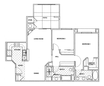2 beds, 2 baths, 1,023 sqft, $2,450, Unit 11303