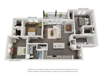 3 beds, 2 baths, 1,293 sqft, $1,975