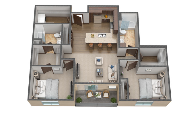 2 beds, 2 baths, 1,096 sqft, $1,475, Unit A109