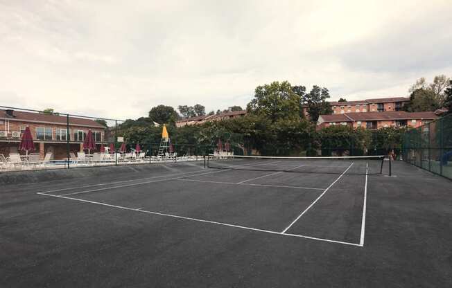 Tennis Court, at Cromwell Valley Apartments, Towson, Maryland