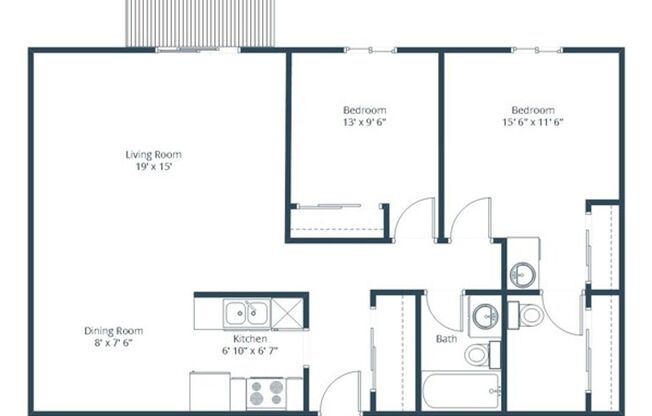 2 beds, 1.5 baths, 1,100 sqft, $1,395, Unit 802-210