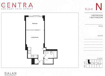 1 bed, 1 bath, $4,010