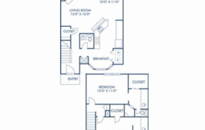 2 beds, 2.5 baths, 1,293 sqft, $1,778
