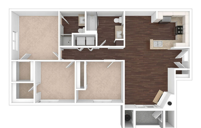 3 beds, 2 baths, 1,127 sqft, $2,929