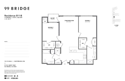 2 beds, 2 baths, $3,105