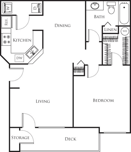 1 bed, 1 bath, 790 sqft, $1,935, Unit 206