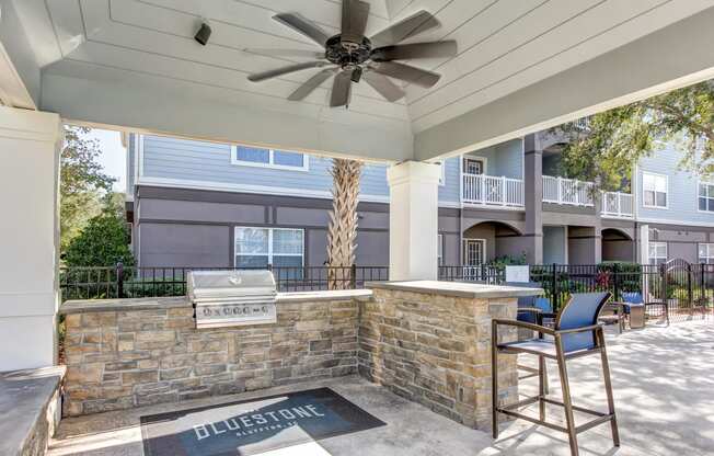 Outdoor Kitchen Plus Grilling Station at The Bluestone Apartments, South Carolina