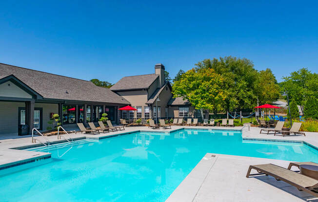 the swimming pool at our apartments