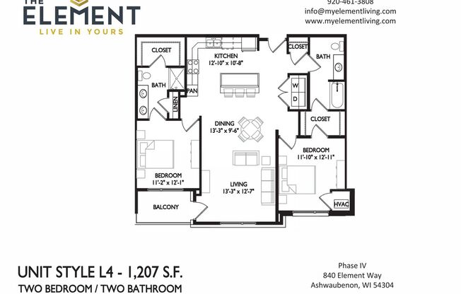 2 beds, 2 baths, 1,173 sqft, $2,090, Unit 840-313
