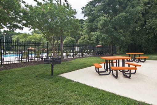 Picnic and Grilling Area at Staples Mill Townhomes, Virginia, 23228