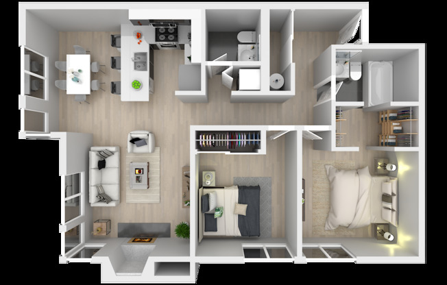 2 beds, 1.5 baths, 860 sqft, $2,250, Unit 404