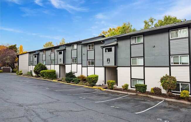 Rolling Hills building 2 exterior entries and parking lot