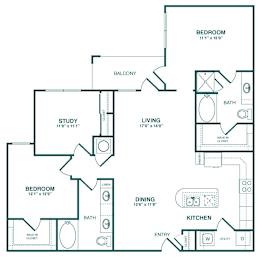 2 beds, 2 baths, 1,403 sqft, $2,019