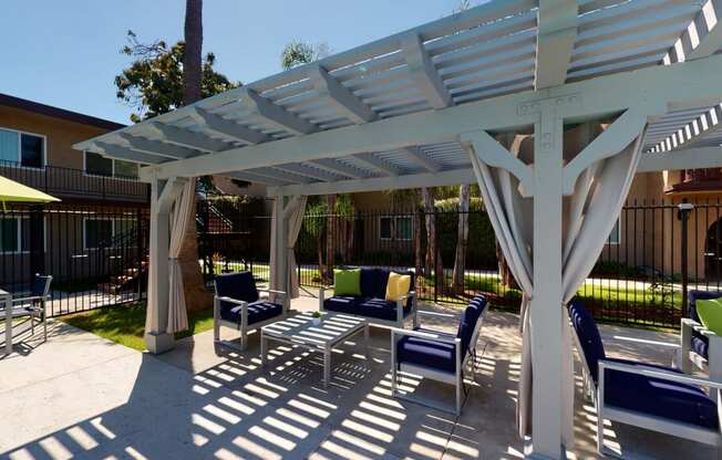 Swimming Pool and Spa at Huntington Cove Apartment Homes in Huntington Beach, California.