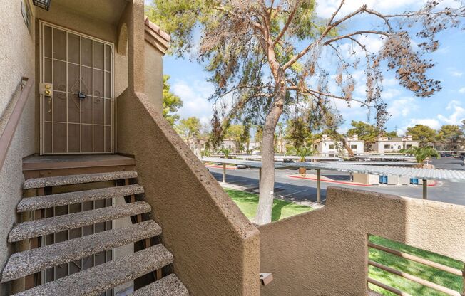 Welcome to this inviting 3-bedroom, 2-bath upstairs condo at 3145 E. Flamingo Rd #2061