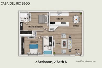 a 1 bedroom floor plan  seco 670 sq ft