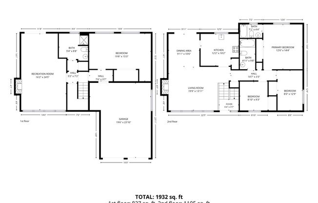 4 beds, 2.5 baths, $3,695