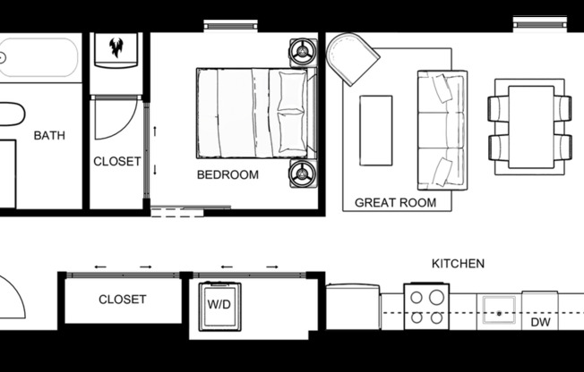 1 bed, 1 bath, 675 sqft, $1,313, Unit 103