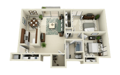 2 beds, 1 bath, 900 sqft, $1,295