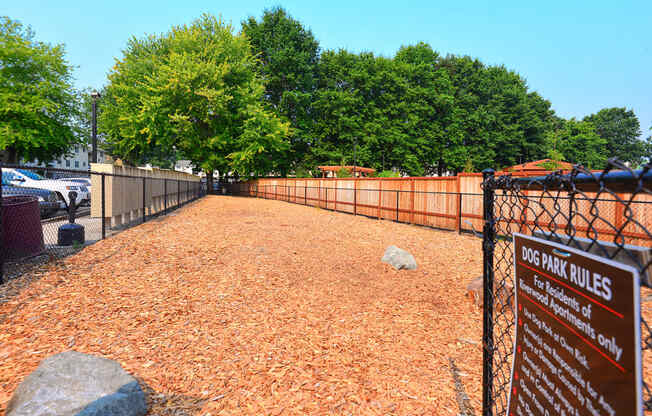 Riverwood bark park outdoor pet area