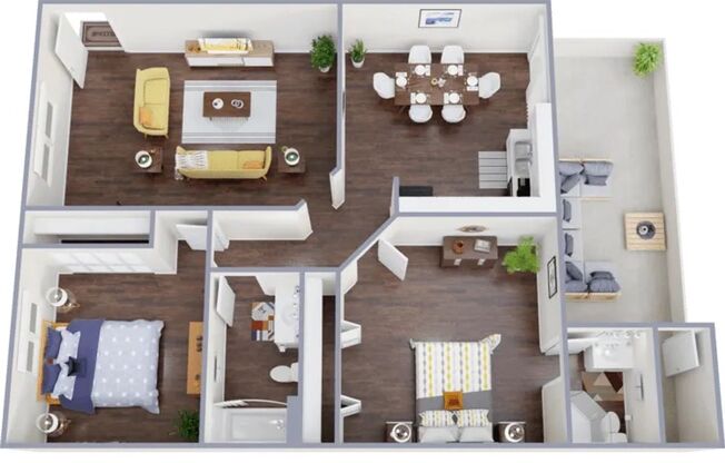 2 beds, 2 baths, 1,040 sqft, $1,445, Unit 4323-02