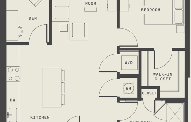 1 bed, 1 bath, 907 sqft, $3,066, Unit 2104
