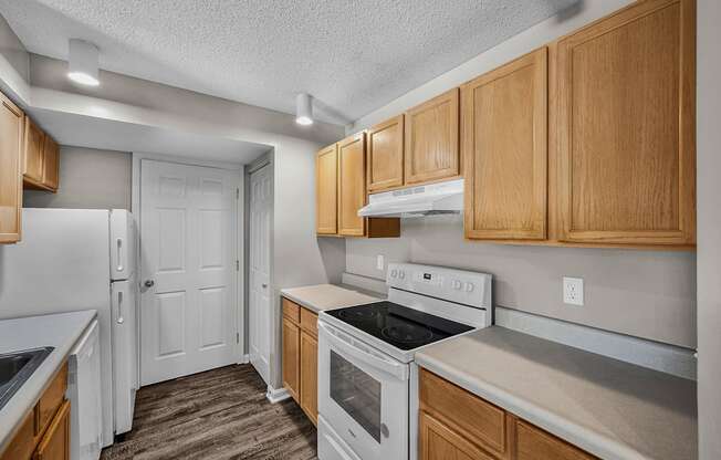 Kitchen with White Appliances