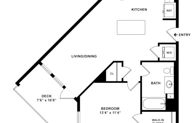 1 bed, 1 bath, 769 sqft, $3,550