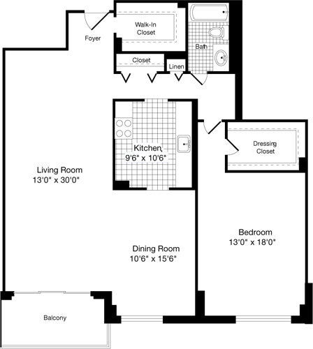 1 bed, 1 bath, 1,195 sqft, $2,434, Unit 0820