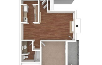 1 bed, 1 bath, 738 sqft, $1,275