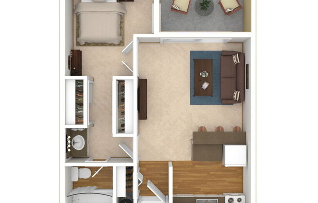 1 bed, 1 bath, 452 sqft, $1,320