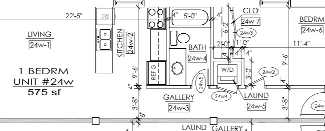 1 bed, 1 bath, 575 sqft, $1,295, Unit APT 24W