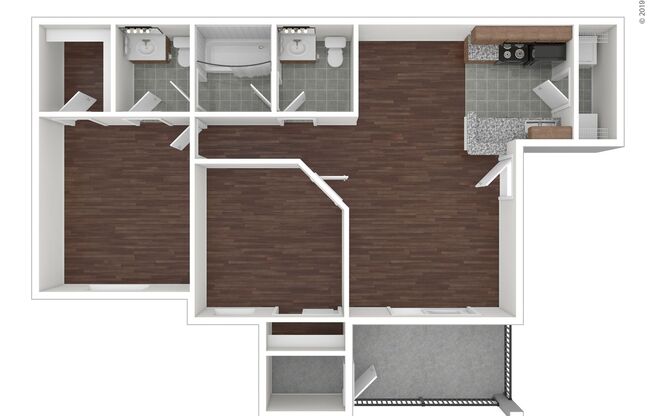 2 beds, 1.5 baths, 975 sqft, $1,549