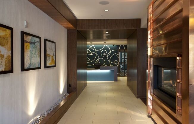 Lobby entrance looking towards front desk