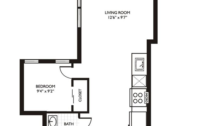 1 bed, 1 bath, 338 sqft, $1,900, Unit 115