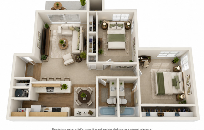 2 beds, 2 baths, $1,495, Unit 32