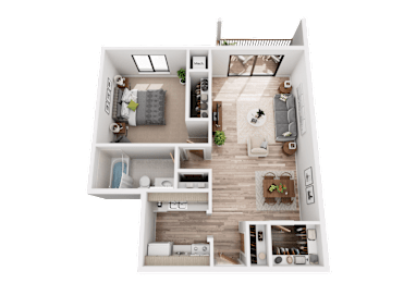 1 bed, 1 bath, 760 sqft, $1,090