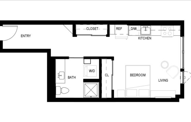 Studio, 1 bath, 473 sqft, $2,013